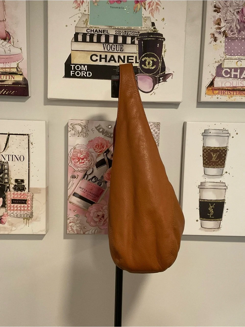 EUC MK Leather Hobo Bag - Cognac Brown CLL100
